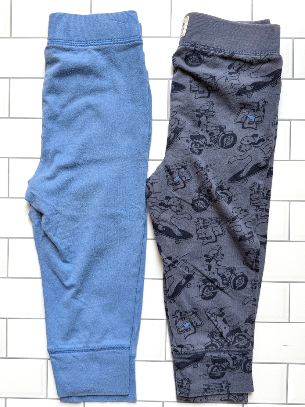2🐶 GAP Toddler Boys Everyday Joggers Sweatpant Blue & Puppy Dog Skateboard Bike